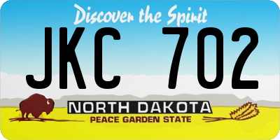 ND license plate JKC702