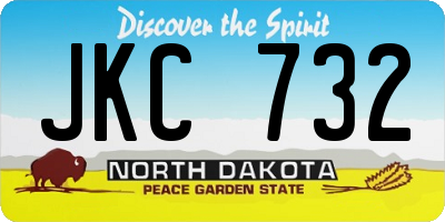 ND license plate JKC732