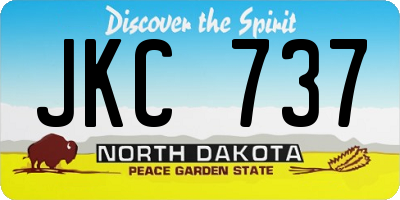 ND license plate JKC737