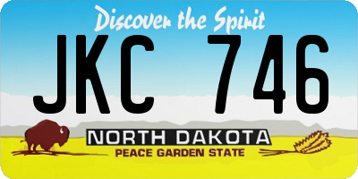 ND license plate JKC746