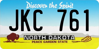 ND license plate JKC761