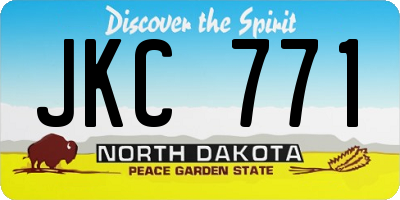 ND license plate JKC771