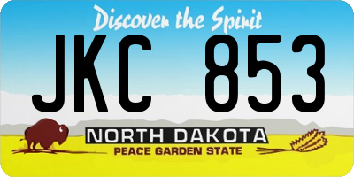 ND license plate JKC853