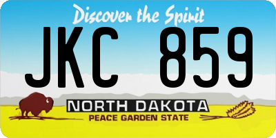 ND license plate JKC859
