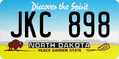 ND license plate JKC898