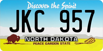 ND license plate JKC957