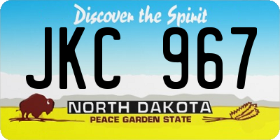 ND license plate JKC967