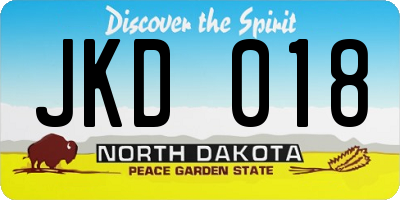 ND license plate JKD018