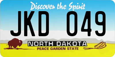 ND license plate JKD049