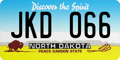ND license plate JKD066