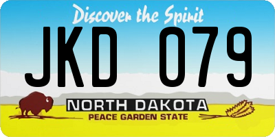 ND license plate JKD079