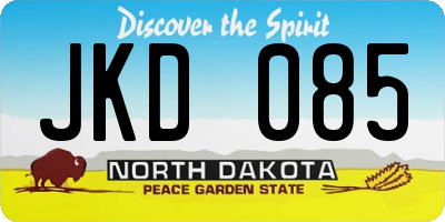 ND license plate JKD085