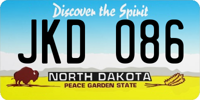 ND license plate JKD086