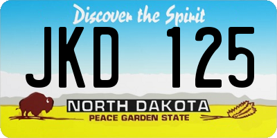 ND license plate JKD125