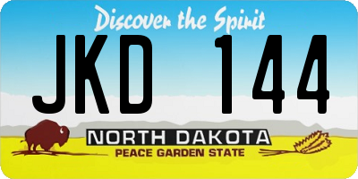 ND license plate JKD144