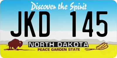 ND license plate JKD145