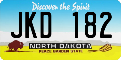 ND license plate JKD182