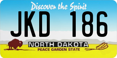 ND license plate JKD186