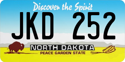 ND license plate JKD252