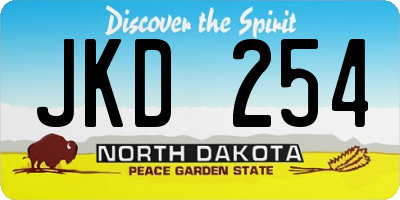 ND license plate JKD254