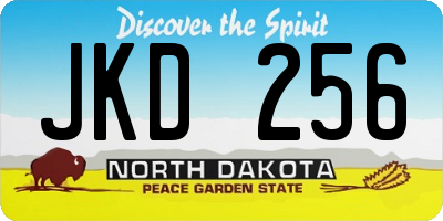 ND license plate JKD256