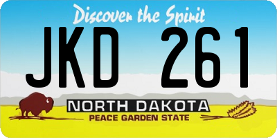 ND license plate JKD261