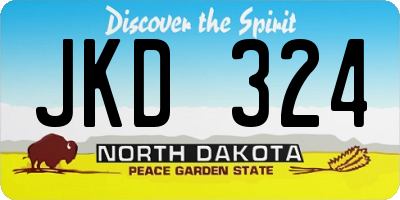 ND license plate JKD324