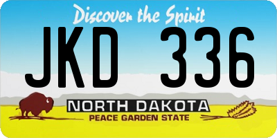 ND license plate JKD336