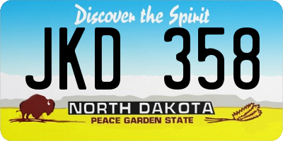 ND license plate JKD358