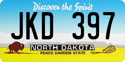 ND license plate JKD397