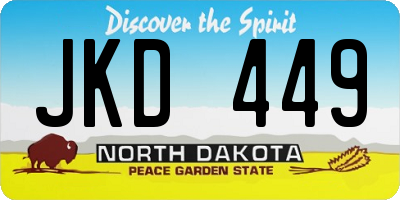 ND license plate JKD449