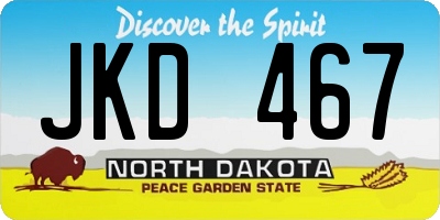 ND license plate JKD467