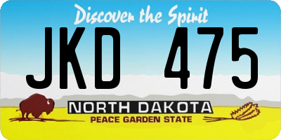ND license plate JKD475
