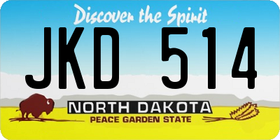 ND license plate JKD514