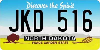 ND license plate JKD516