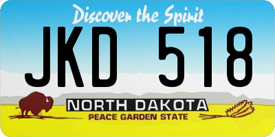 ND license plate JKD518