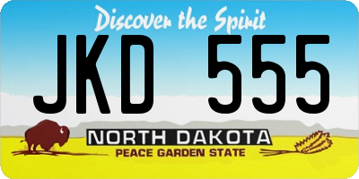 ND license plate JKD555