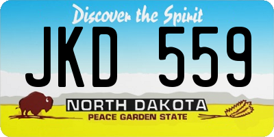 ND license plate JKD559