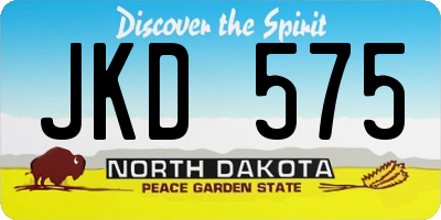 ND license plate JKD575
