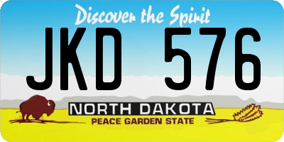 ND license plate JKD576