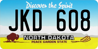 ND license plate JKD608