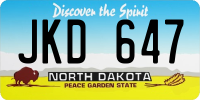 ND license plate JKD647