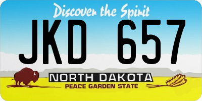 ND license plate JKD657