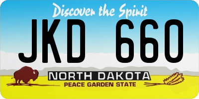 ND license plate JKD660