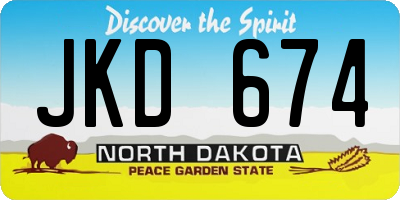 ND license plate JKD674