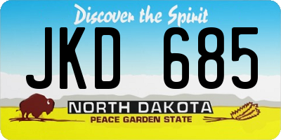 ND license plate JKD685