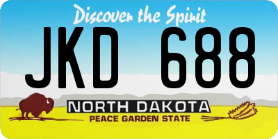 ND license plate JKD688