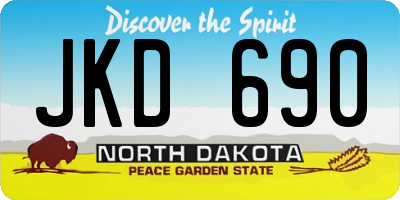 ND license plate JKD690