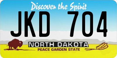 ND license plate JKD704