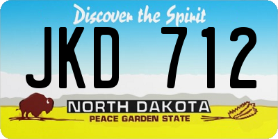 ND license plate JKD712